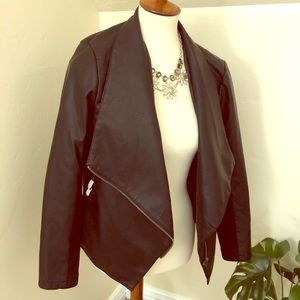 Soft black leather moto jacket from BB Dakota.